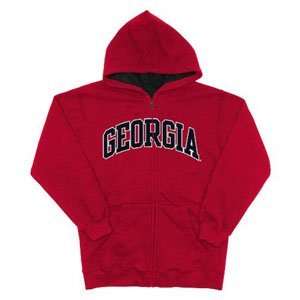  Georgia Embroidered Full Zip Hooded Sweatshirt (Team Color 