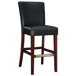  Powell 30 in. Black Bonded Leather Bar Stool: Home 