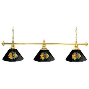 NHL Chicago Blackhawks 60 Inch 3 Shade Billiard Lamp:  