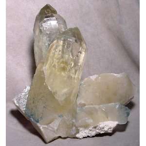  Citrine With Blue Tourmaline Cathedral Crystal Cluster 