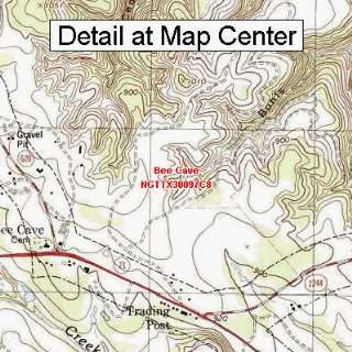  USGS Topographic Quadrangle Map   Bee Cave, Texas (Folded 