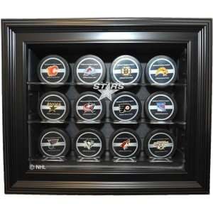 Dallas Stars 12 Puck Cabinet Style Display Case, Black
