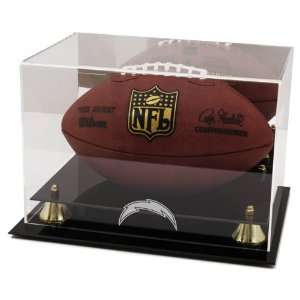  Golden Classic Chargers Logo Football Display Case: Sports 
