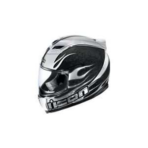   Chrome Black Full Face Motorcycle Helmet Size XXLarge 2XL Automotive