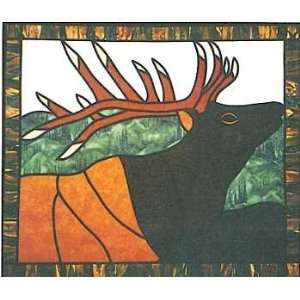  PT1920 Stained Glass Elk Quilt Pattern by Designs by Edna 