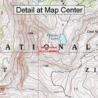   Topographic Quadrangle Map   Mount Ethel, Colorado (Folded/Waterproof