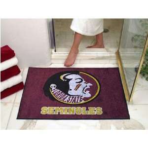   NCAA All Star Floor Mat (34x45) Seminole Logo Sports & Outdoors
