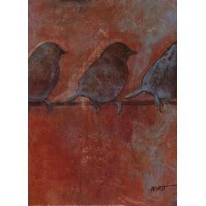 Row of Sparrows II by Norman Wyatt Jr. 5x7  Kitchen 