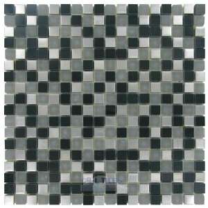   glass and metal mosaic tile in nocturne metal