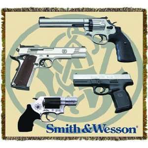  SMITH & WESSON Assorted GUNS Afghan Throw Blanket New 