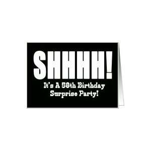  58th Birthday Surprise Party Invitation Card: Toys & Games