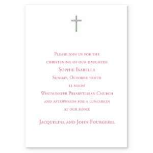  Cross Card with Pink Envelope Invitations Health 