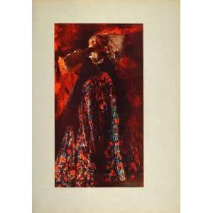   Woman Red Costume Philippe Maliavine   Original Print