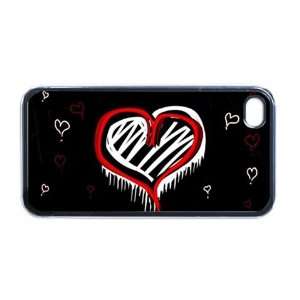 Emo Love Apple RUBBER iPhone 4 or 4s Case / Cover Verizon 