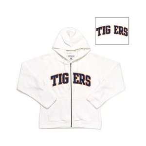 Detroit Tigers Womens Applique Full Zip Hoody by Antigua   White 