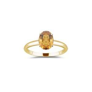  4.01 Cts Citrine Solitaire Ring in 14K Yellow Gold 3.5 