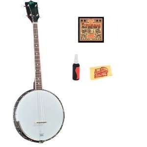  Rover RB 20T Openback 5 String Tenor Banjo Bundle with 