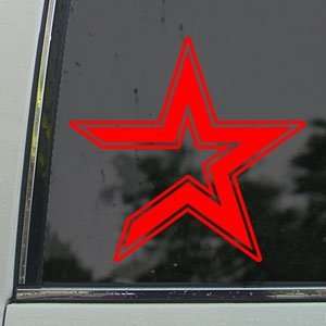   Red Decal Astros Logo Truck Window Red Sticker: Arts, Crafts & Sewing