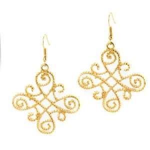  : Goldtone Beaded Dangle Design Earring: West Coast Jewelry: Jewelry
