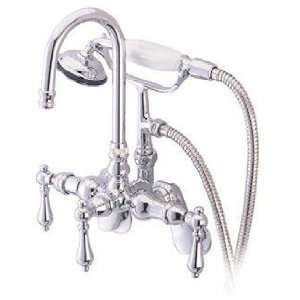   Rubbed Bronze Hot Springs Triple Handle Clawfoot Tub Filler Faucet w