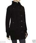 RUD RUDSAK Black Toggle Coat Size Medium Womens NEW Big Ribbed Sweater 