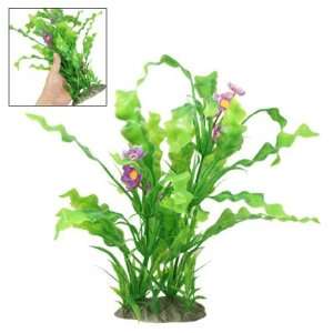  Como Purple Flower Underwater Green Plastic Plant 
