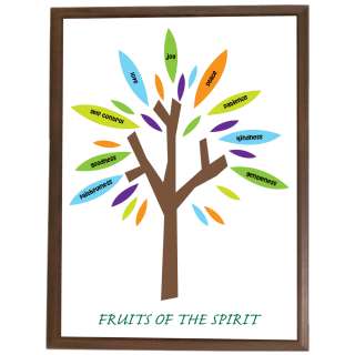 New Fruits of the Spirit Tree Wood Plaque 5 X 7  