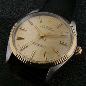 Rolex Mens Vintage Oyster No Date Two Tone Watch Steel/ Gold ref 1005 