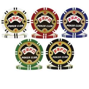  ESPN Poker Club Championship Poker Chip Sample Set   5 New 