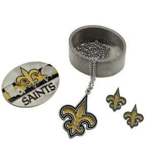  New Orleans Saints 4 in 1 Pewter Jewelry Box: Sports 