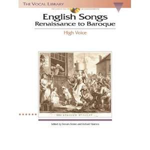  English Songs Renaissance to Baroque   High Voice   Bk+CD 