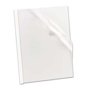 Oxford 60700 Glidebind Report Covers, Clear/White Bar, 50 per Box 