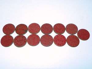 WWII Meat Ration Tokens  [OPA Red Point 1]  