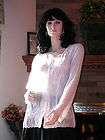 NEW SOFT SURROUNDINGS EMBROIDERED BEADED IVORY ANABELLA SHIRT LARGE 