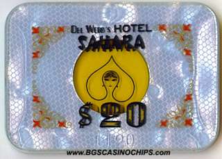 Sahara Hotel Las Vegas $20.00 Baccarat Gaming Plaque  