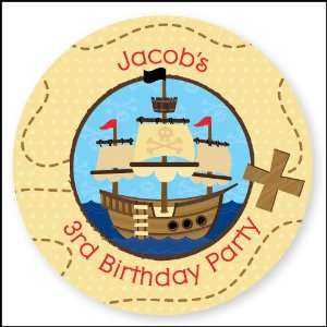  Ahoy Mates! Pirate   24 Round Personalized Birthday Party 