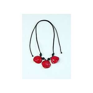  REAL FLOWER Red Rose Pendant Necklace Petals Large 