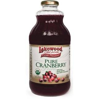 Lakewood Organic PURE Cranberry Juice   Package Contains SIX 32oz 