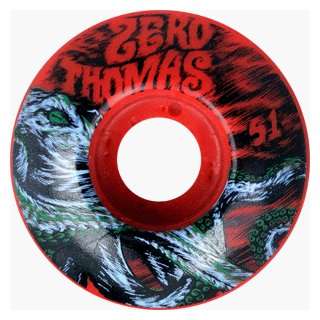  Zero Skateboards Thomas Octopus 51mm Red (4 Wheel Pack 