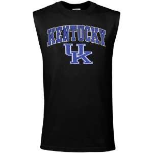  Kentucky Wildcats Black Big Arch n Logo Sleeveless T 