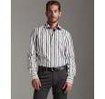 robert graham navy and black stripe cotton anderson shirt