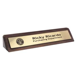 Personalized WALNUT NAME PLATE BAR engraved desk office  