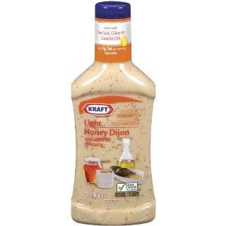 Kraft Salad Dressing, Light Honey Dijon, 16 Ounce Squeeze Bottles 
