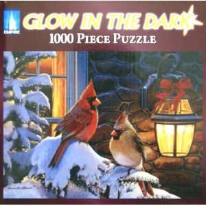    GLOW IN THE DARK ON A SNOWY BRANCH 1000 Piece PUZZLE Toys & Games