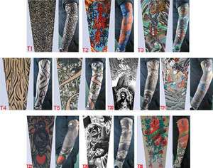 10pc Fake Tattoo Sleeves Body Arm Stockings Accessories NO.4  