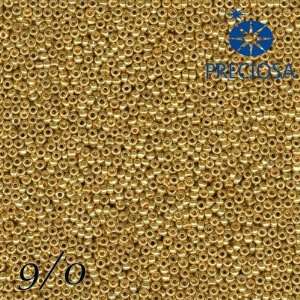   Seed Beads Preciosa 50 Grams (1,8 Ounce) Metallic Gold 9/0 (2,4 2,8mm
