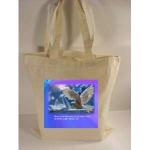 Christian Religious Dove Tote Bag. Personalize with Your Own Photo and 