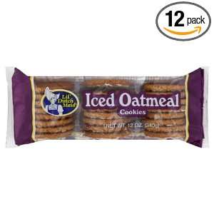Little Dutch Maid Iced Oatmeal Cookie, 12 Ounce (Pack of 12):  