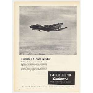  1955 English Electric Canberra B 8 Night Intruder Print Ad 