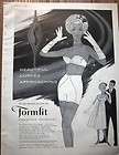 1959 FORMFIT Girdle Bra Beautiful Curves Approaching Ad